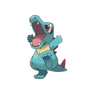 Totodile, the Gen 2 Johto starter Pokémon, official artwork