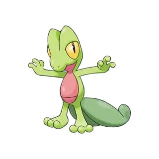 Treecko, the Gen 3 Hoenn starter Pokémon, official artwork