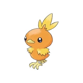 Torchic, the Gen 3 Hoenn starter Pokémon, official artwork
