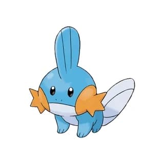 Mudkip, the Gen 3 Hoenn starter Pokémon, official artwork