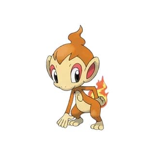 Chimchar, the Gen 4 Sinnoh starter Pokémon, official artwork