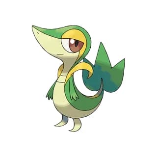 Snivy, the Gen 5 Unova starter Pokémon, official artwork