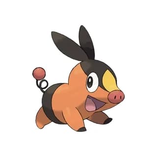 Tepig, the Gen 5 Unova starter Pokémon, official artwork