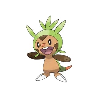 Chespin, the Gen 6 Kalos starter Pokémon, official artwork
