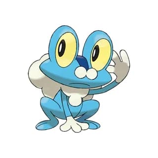 Froakie, the Gen 6 Kalos starter Pokémon, official artwork