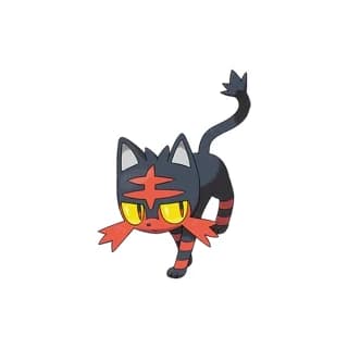Litten, the Gen 7 Alola starter Pokémon, official artwork