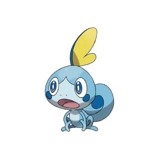 Sobble, the Gen 8 Galar starter Pokémon, official artwork