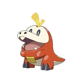 Fuecoco, the Gen 9 Paldea starter Pokémon, official artwork