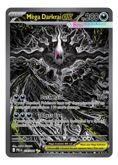 English Mega Darkrai ex 116/084 Special Illustration Rare card from Pitch Black, TCGplayer product image