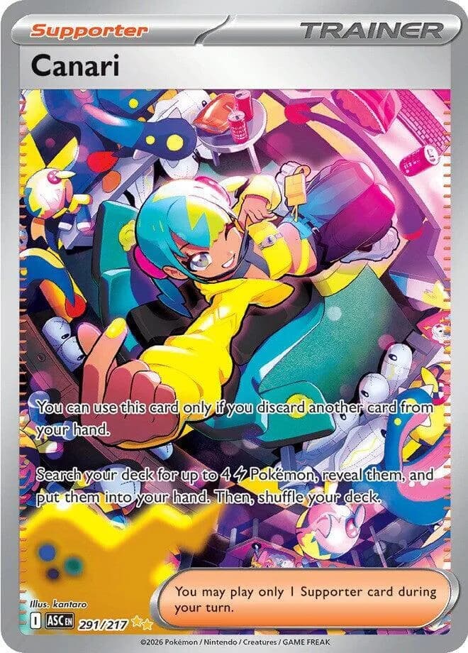 Canari 291/217, Special Illustration Rare, ME: Ascended Heroes (English) Pokémon card