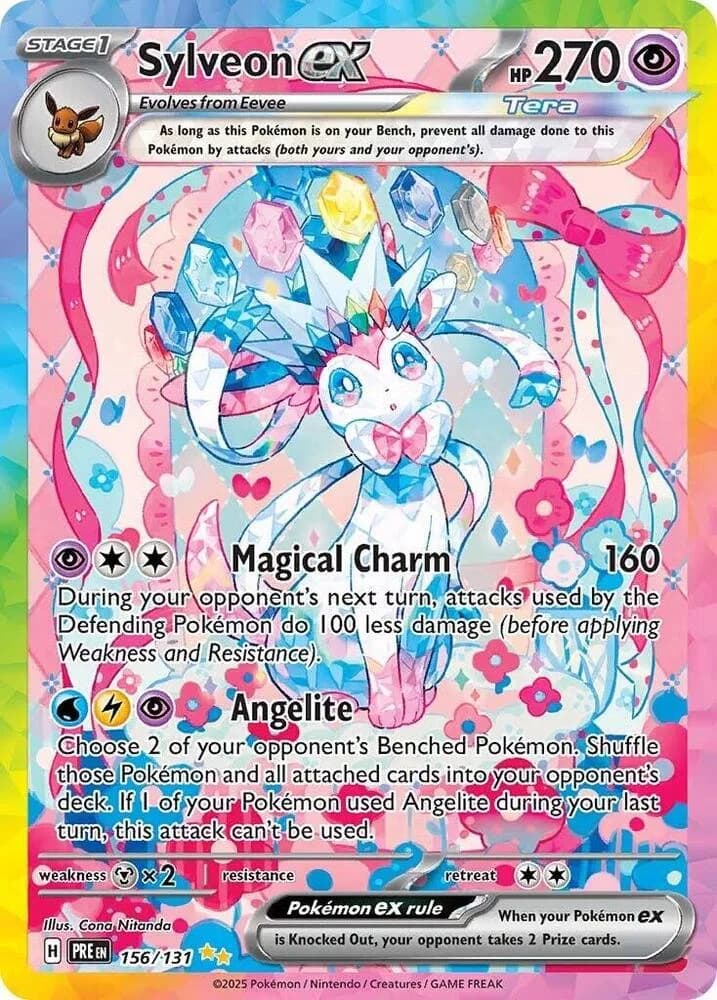Sylveon ex 156/131, Special Illustration Rare, SV: Prismatic Evolutions (English) Pokémon card