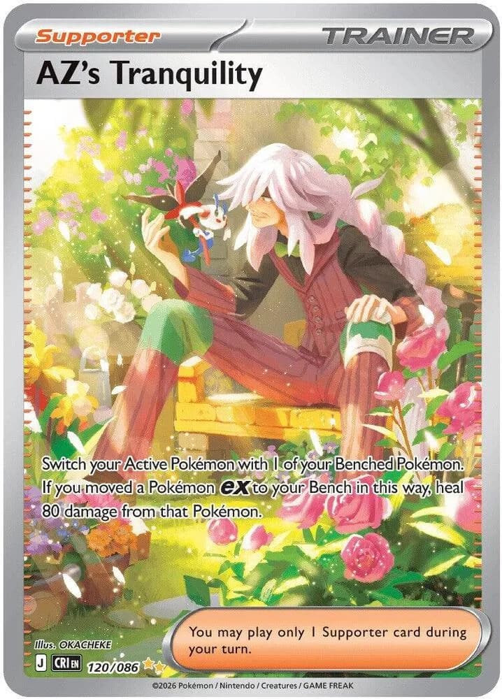 AZ's Tranquility 120/086, Special Illustration Rare, ME04: Chaos Rising (English) Pokémon card