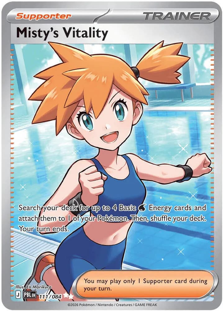 Misty's Vitality 111/084, Ultra Rare, ME05: Pitch Black (English) Pokémon card